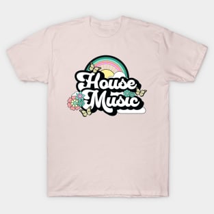 HOUSE MUSIC  - Rainbow Butterfly (yellow/blue) T-Shirt
